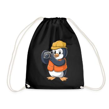 Photographier un pingouin avec un appareil photo - Sac de sport léger - noir - Devant