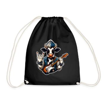 Kuh Rock and Roll Guitarist - Drawstring Bag - black - Front