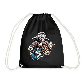 Kuh Rock and Roll Guitarist - Drawstring Bag - black - Front