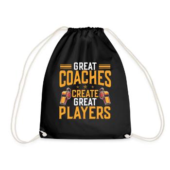 Trainer Geschenke Coach Geschenkidee - Turnbeutel - Schwarz - Vorne