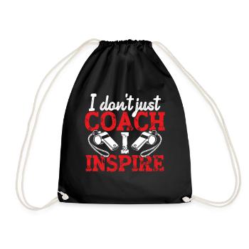 Trainer Geschenke Coach Geschenkidee - Turnbeutel - Schwarz - Vorne
