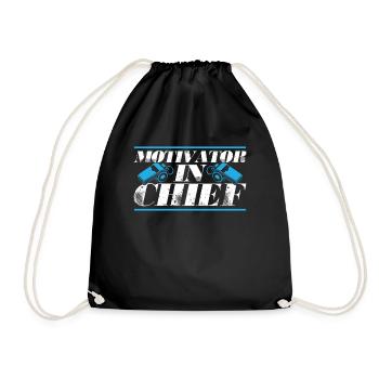 Trainer Geschenke Coach Geschenkidee - Turnbeutel - Schwarz - Vorne