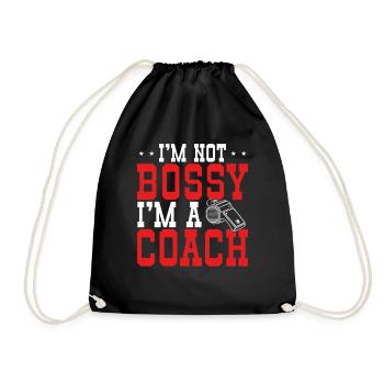 Trainer Geschenke Coach Geschenkidee - Turnbeutel - Schwarz - Vorne