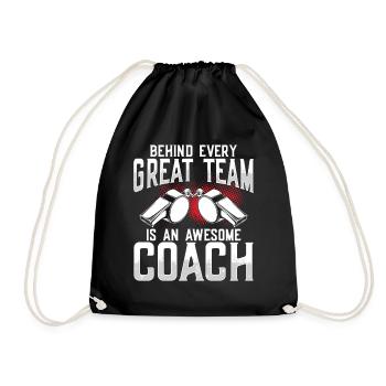 Trainer Geschenke Coach Geschenkidee - Turnbeutel - Schwarz - Vorne
