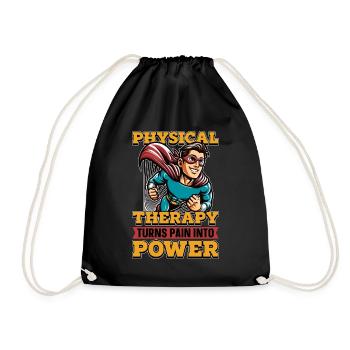 La physiothérapie transforme la douleur en thérapie de puissance - Sac de sport léger - noir - Devant