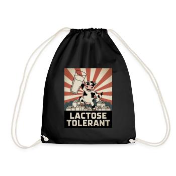 Lactose Tolerant Milk - Drawstring Bag - black - Front