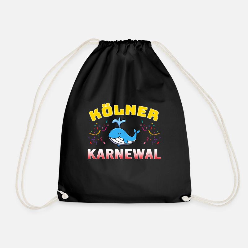 Kölner KarneWAL Karneval - Turnbeutel - Schwarz