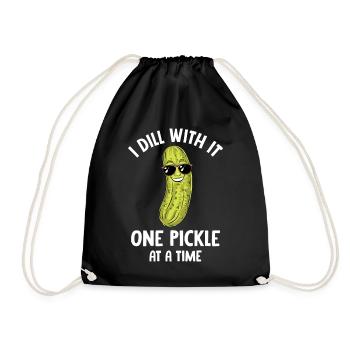 Dill Pickle I'm one of the pickles - Drawstring Bag - black - Front