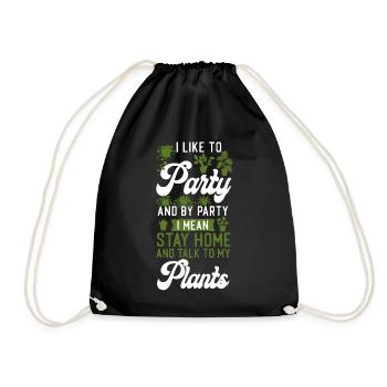 Plant Lover Gardening I Like To - Turnbeutel - Schwarz - Vorne
