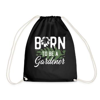 Plant Lover Gardening Born To Be A - Drawstring Bag - black - Front