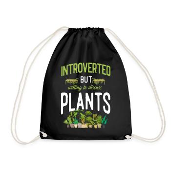 Plant Lover Gardening Introverted - Turnbeutel - Schwarz - Vorne