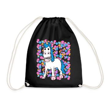 Enfants Enfant Licorne Licornes Bébé Bambins - Sac de sport léger - noir - Devant