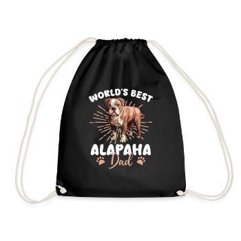 Alapaha Blue Blood Bulldog Groovy Alapaha Dad - Drawstring Bag - black - Front