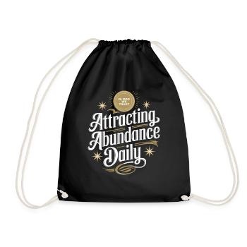 Manifester l’abondance au quotidien, attirer, Citation - Sac de sport léger - noir - Devant