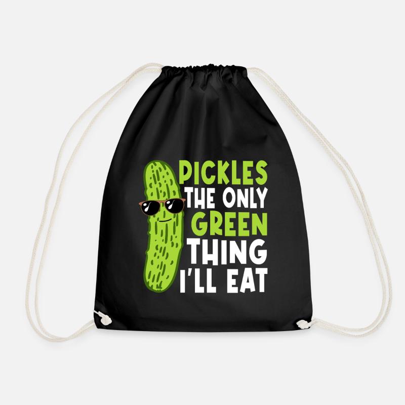 Dill Pickle I'm one of the pickles - Drawstring Bag - black