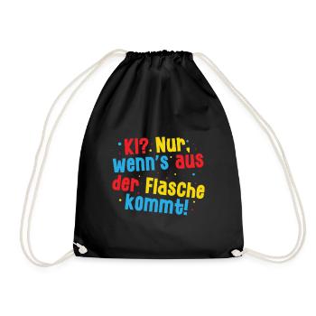 Seulement quand il sort de la bouteille - Drôle - Sac de sport léger - noir - Devant