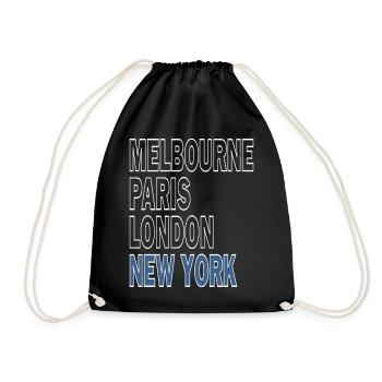 Grand tournoi de tennis à New York - Sac de sport léger - noir - Devant