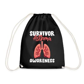 Survivant de l’asthme Sensibilisation Ruban Gris - Sac de sport léger - noir - Devant
