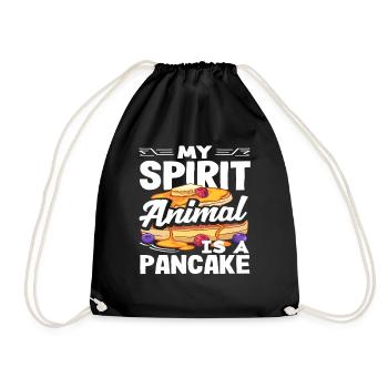 My Spirit Animal is a Pancake - Drawstring Bag - black - Front