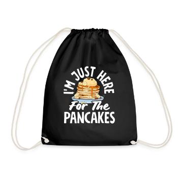 Je ne suis là que pour les crêpes - Sac de sport léger - noir - Devant