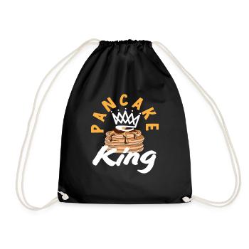 Pancake King Crown for Breakfast Lovers - Drawstring Bag - black - Front