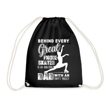 Figure Skating Great Figure Skater Dad - Drawstring Bag - black - Front