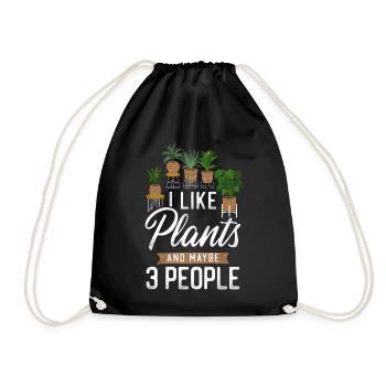 Plant Lover Gardening I Like - Drawstring Bag - black - Front