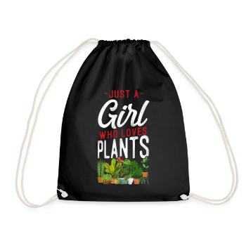 Amateur de plantes jardinière fille juste un - Sac de sport léger - noir - Devant