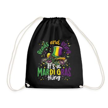 Perles et bling C’est un Mardi festif - Sac de sport léger - noir - Devant