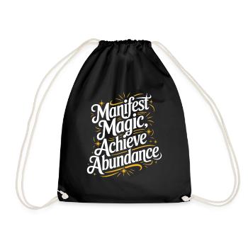 Manifest Magic Atteindre l’abondance Citation - Sac de sport léger - noir - Devant