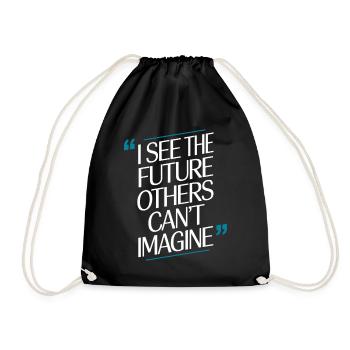 Aquarius Character: I See the Future - Drawstring Bag - black - Front
