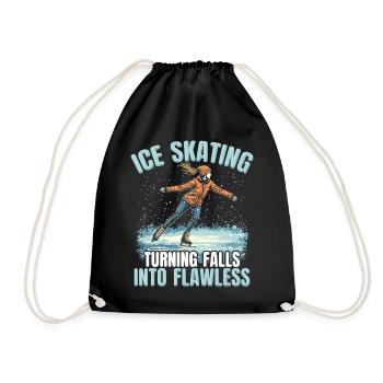 patineur patineur patin à glace patin à glace - Sac de sport léger - noir - Devant
