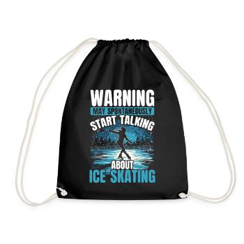 patineur patineur patin à glace patin à glace - Sac de sport léger - noir - Devant