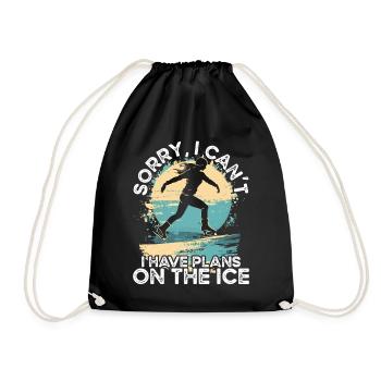 patineur patineur patin à glace patin à glace - Sac de sport léger - noir - Devant