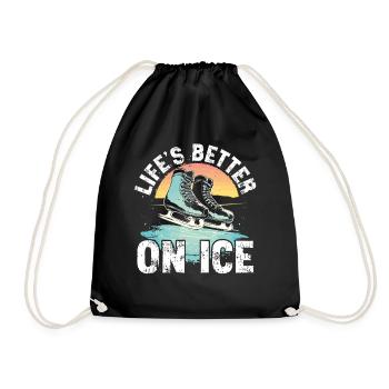 patineur patineur patin à glace patin à glace - Sac de sport léger - noir - Devant
