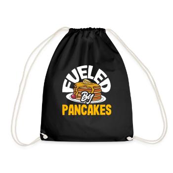 Pancakes Lover: Fueled By Pancakes - Drawstring Bag - black - Front