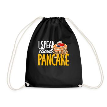 Pancakes I speak fluently - Drawstring Bag - black - Front