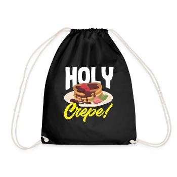 Crêpes Sainte Crêpe Plaisir du petit-déjeuner - Sac de sport léger - noir - Devant
