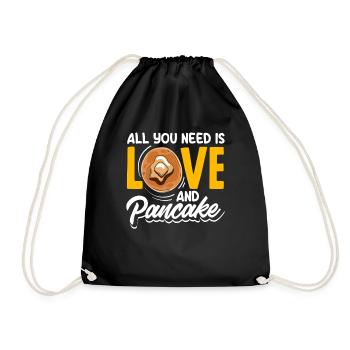 Pancakes All You Need Is Love - Drawstring Bag - black - Front