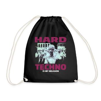 Techno House Party EDM Festival Goa Electro Rave - Turnbeutel - Schwarz - Vorne