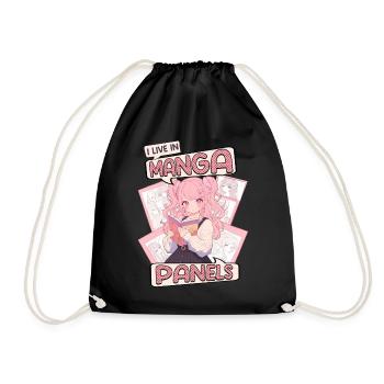 Manga Bücher Manga Liebhaber - Turnbeutel - Schwarz - Vorne
