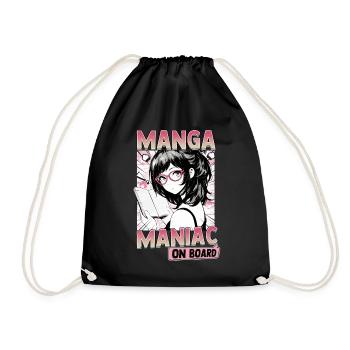 Manga Bücher Manga Liebhaber - Turnbeutel - Schwarz - Vorne