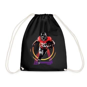 Joueur de football américain USA America Sports - Sac de sport léger - noir - Devant