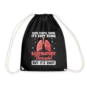 Some People Think Its Easy Being Funny - Drawstring Bag - black - Front
