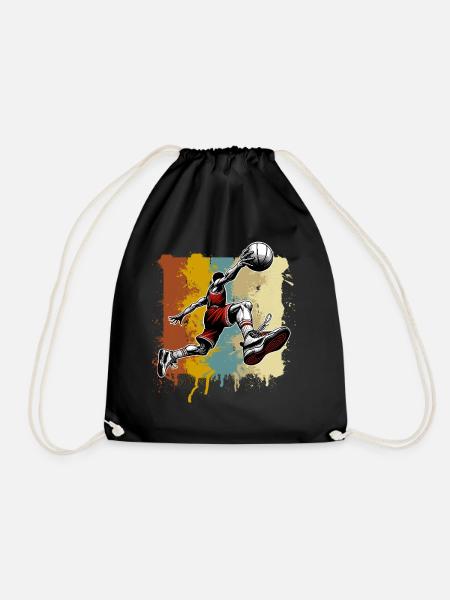 Basketball Basketballer - Turnbeutel - Schwarz