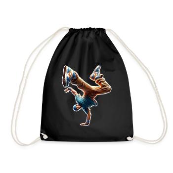 Breakdancing - Drawstring Bag - black - Front