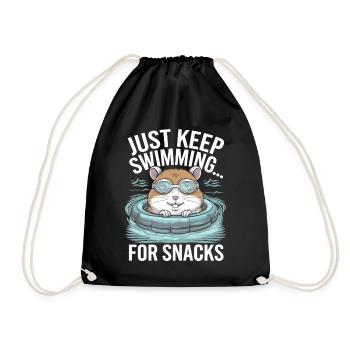 Un hamster nage pour se grignoter - Just Keep Swimming - Sac de sport léger - noir - Devant
