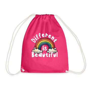 Ce qui est différent, c’est la belle inclusivité de l’arc-en-ciel - Sac de sport léger - fuchsia - Devant