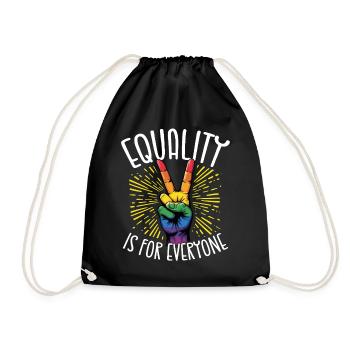 L’égalité est pour tous les signes de paix - Sac de sport léger - noir - Devant