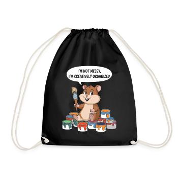 Artist Painter Creative Organized Cuter - Drawstring Bag - black - Front